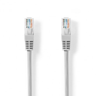 CAT5e Netwerkkabel | U/UTP | RJ45 Male | RJ45 Male | 0.50 m | Rond | PVC | Grijs | Label