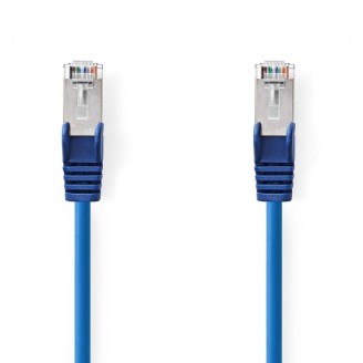 CAT5e Netwerkkabel | SF/UTP | RJ45 Male | RJ45 Male | 2.00 m | Rond | PVC | Blauw | Label