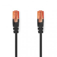 CAT6 Netwerkkabel | RJ45 Male | RJ45 Male | U/UTP | 2.00 m | Rond | PVC | Zwart | Label