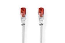 CAT6 Netwerkkabel | RJ45 Male | RJ45 Male | U/UTP | 0.50 m | Rond | PVC | Wit | Label