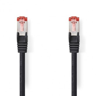 CAT6 Netwerkkabel | RJ45 Male | RJ45 Male | S/FTP | 0.25 m | Rond | LSZH | Zwart | Label