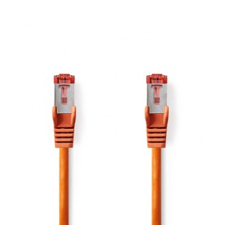 CAT6 Netwerkkabel | RJ45 Male | RJ45 Male | S/FTP | 0.50 m | Rond | LSZH | Oranje | Label