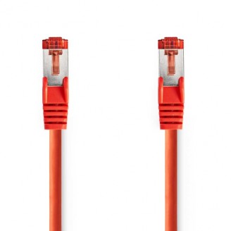 CAT6 Netwerkkabel | RJ45 Male | RJ45 Male | S/FTP | 0.25 m | Rond | LSZH | Rood | Label