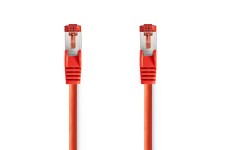 CAT6 Netwerkkabel | RJ45 Male | RJ45 Male | S/FTP | 10.0 m | Rond | LSZH | Rood | Label