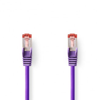 CAT6 Netwerkkabel | RJ45 Male | RJ45 Male | S/FTP | 1.00 m | Rond | LSZH | Violet | Label