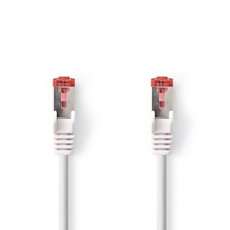 CAT6 Netwerkkabel | RJ45 Male | RJ45 Male | S/FTP | 15.0 m | Rond | LSZH | Wit | Label