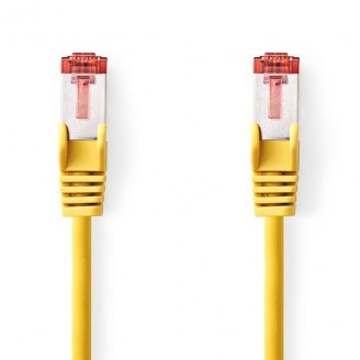 CAT6 Netwerkkabel | RJ45 Male | RJ45 Male | S/FTP | 1.00 m | Rond | LSZH | Geel | Label