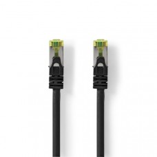 CAT7 Netwerkkabel | S/FTP | RJ45 Male | RJ45 Male | 1.00 m | Snagless | Rond | LSZH | Zwart | Label