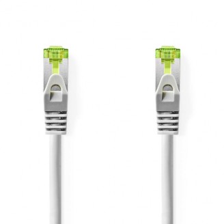 CAT7 Netwerkkabel | S/FTP | RJ45 Male | RJ45 Male | 10.0 m | Snagless | Rond | LSZH | Grijs | Label