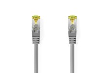 Cat 8.1 Netwerkkabel | S/FTP | RJ45 Male | RJ45 Male | 10.0 m | Rond | LSZH | Grijs | Label