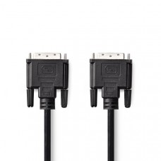 DVI-Kabel | DVI-D 24+1-Pins Male | DVI-D 24+1-Pins Male | 2560x1600 | Vernikkeld | 10.0 m | Recht | PVC | Zwart | Envelop