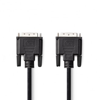 DVI-Kabel | DVI-D 24+1-Pins Male | DVI-D 24+1-Pins Male | 2560x1600 | Vernikkeld | 10.0 m | Recht | PVC | Zwart | Envelop