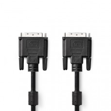 DVI-Kabel | DVI-D 24+1-Pins Male | DVI-D 24+1-Pins Male | 2560x1600 | Vernikkeld | 2.00 m | Recht | PVC | Zwart | Polybag