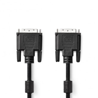 DVI-Kabel | DVI-D 24+1-Pins Male | DVI-D 24+1-Pins Male | 2560x1600 | Vernikkeld | 2.00 m | Recht | PVC | Zwart | Envelop