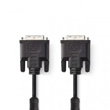 DVI-Kabel | DVI-I 24+5-Pin Male | DVI-I 24+5-Pin Male | 2560x1600 | Vernikkeld | 2.00 m | Recht | PVC | Zwart | Envelop