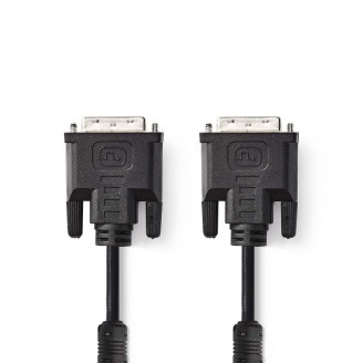 DVI-Kabel | DVI-I 24+5-Pin Male | DVI-I 24+5-Pin Male | 2560x1600 | Vernikkeld | 2.00 m | Recht | PVC | Zwart | Envelop