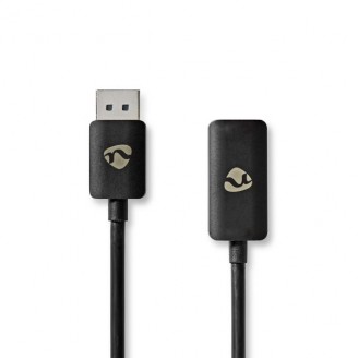 DisplayPort-Adapter | DisplayPort Male | HDMI Output | 8K@30Hz | Vernikkeld | Recht | 0.20 m | Rond | TPE | PVC | Zwart | Envelop