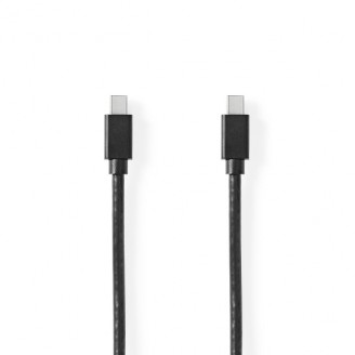 Mini DisplayPort-Kabel | DisplayPort 1.4 | Mini-DisplayPort Male | Mini-DisplayPort Male | 48 Gbps | Vernikkeld | 2.00 m | Rond | PVC | Zwart | Envelop