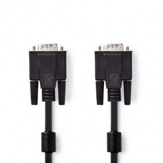 VGA-Kabel | VGA Male | VGA Male | Vernikkeld | Maximale resolutie: 1280x768 | 10.0 m | Rond | ABS | Zwart | Envelop