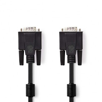 VGA-Kabel | VGA Male | VGA Male | Vernikkeld | Maximale resolutie: 1280x768 | 5.00 m | Rond | ABS | Zwart | Envelop