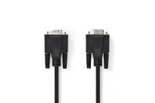 VGA-Kabel | VGA Male | VGA Female 15p | Vernikkeld | Maximale resolutie: 1280x800 | 20.0 m | Rond | ABS | Zwart | Polybag