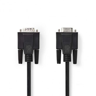 VGA-Kabel | VGA Male | VGA Female 15p | Vernikkeld | Maximale resolutie: 1280x800 | 2.00 m | Rond | ABS | Zwart | Envelop