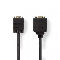 VGA-Kabel | VGA Male | 2x VGA Female | Verguld | Maximale resolutie: 1280x768 | 0.20 m | Rond | ABS | Zwart | Envelop