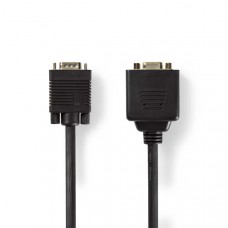 VGA-Kabel | VGA Male | 2x VGA Female | Verguld | Maximale resolutie: 1280x768 | 0.20 m | Rond | ABS | Zwart | Polybag