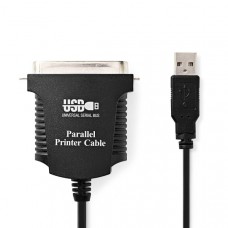 Parallelkabel | USB-A Male | Centronics 36-Pins Male | Vernikkeld | 2.00 m | Rond | PVC | Envelop