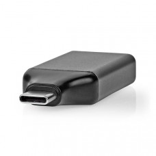USB-CT Adapter | USB 3.2 Gen 1 | USB-CT Male | DisplayPort Female | 4K@60Hz | Rond | Vernikkeld | Grijs / Zwart | Envelop