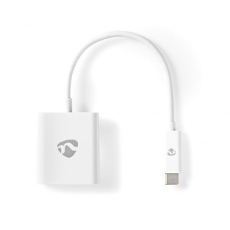 USB-CT Adapter | USB 3.2 Gen 1 | USB-CT Male | HDMI Output | 4K@30Hz | 0.20 m | Rond | Vernikkeld | PVC | Wit | Envelop