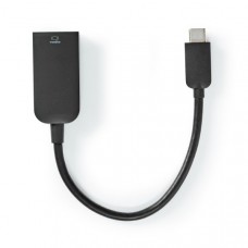 USB-CT Adapter | USB 3.2 Gen 1 | USB-CT Male | HDMI Output | 4K@60Hz | 0.20 m | Rond | Vernikkeld | PVC | Zwart | Polybag