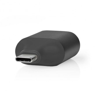 USB-CT Adapter | USB 3.2 Gen 1 | USB-CT Male | VGA Female 15p | Full HD 1080p | Rond | Vernikkeld | Grijs / Zwart | Envelop
