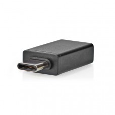 USB-CT Adapter | USB 3.2 Gen 1 | USB-CT Male | USB-A Female | 5 Gbps | OTG | Rond | Vernikkeld | Zwart | Doos