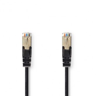 CAT5e Netwerkkabel | SF/UTP | RJ45 Male | RJ45 Male | 15.0 m | Rond | PVC | Zwart | Envelop