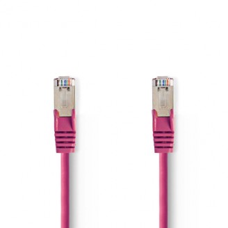 CAT5e Netwerkkabel | SF/UTP | RJ45 Male | RJ45 Male | 20.0 m | Rond | PVC | Roze | Polybag