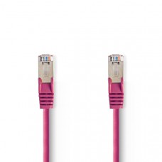 CAT5e Netwerkkabel | SF/UTP | RJ45 Male | RJ45 Male | 7.50 m | Rond | PVC | Roze | Polybag