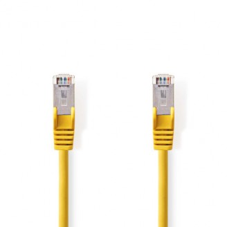 CAT5e Netwerkkabel | SF/UTP | RJ45 Male | RJ45 Male | 15.0 m | Rond | PVC | Geel | Polybag