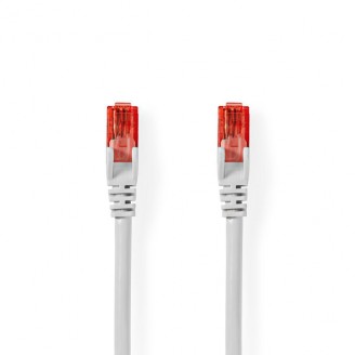 CAT6 Netwerkkabel | RJ45 Male | RJ45 Male | U/UTP | 30.0 m | Rond | PVC | Wit | Polybag