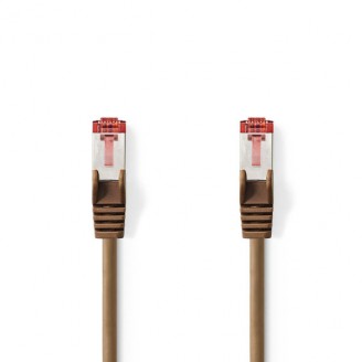 CAT6 Netwerkkabel | RJ45 Male | RJ45 Male | S/FTP | 10.0 m | Rond | LSZH | Bruin | Polybag