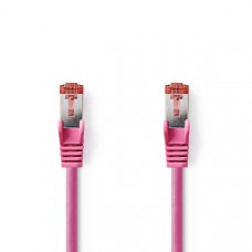 CAT6 Netwerkkabel | RJ45 Male | RJ45 Male | S/FTP | 7.50 m | Rond | LSZH | Roze | Polybag