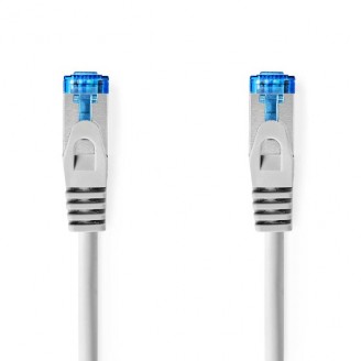 CAT6a netwerkkabel | S/FTP | RJ45 Male | RJ45 Male | 0.50 m | Snagless | Rond | LSZH | Grijs | Envelop
