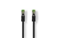 CAT7 Netwerkkabel | S/FTP | RJ45 Male | RJ45 Male | 10.0 m | Snagless | Rond | LSZH | Zwart | Envelop