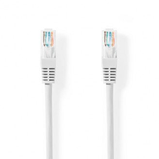 CAT5e Netwerkkabel | U/UTP | RJ45 Male | RJ45 Male | 10.0 m | Rond | PVC | Wit | Label