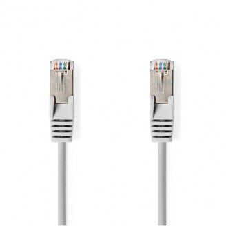 CAT6a netwerkkabel | SF/UTP | RJ45 Male | RJ45 Male | 7.50 m | Rond | PVC | Grijs | Label