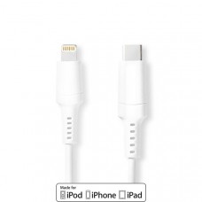Lightning Kabel | USB 2.0 | Apple Lightning 8-Pins | USB-CT Male | 480 Mbps | Vernikkeld | 2.00 m | Rond | PVC | Wit | Doos