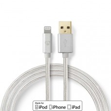Lightning Kabel | USB 2.0 | Apple Lightning 8-Pins | USB-A Male | 480 Mbps | Verguld | 1.00 m | Rond | Gevlochten / Nylon | Aluminium | Cover Window Box