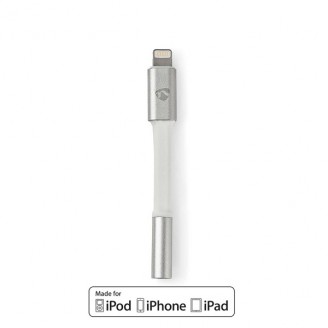 Lightning-Adapter | Apple Lightning 8-Pins | 3,5 mm Female | Verguld | 0.15 m | Rond | Aluminium