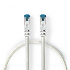 CAT6a netwerkkabel | S/FTP | RJ45 Male | RJ45 Male | 10.0 m | Snagless | Rond | Gevlochten / PVC | Zilver | Cover Window Box
