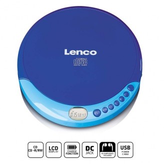 Draagbare CD-speler met oplaadfunctie Blauw